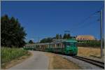 A BAM local train on th way to Bière near Vufflens-le-Château.