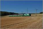 The BAM Ge 4/4 with the empty local train composition on the back-way to Bière near Chardonnay-Château.