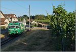 The BAM Ge 4/4 22 with his train 107 by Vufflens le Chateau.