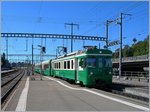 A BAM local train is arriving at Morges.