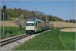 A BAM local train by Yens on the way to Bière.