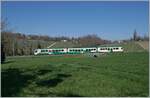 A BAM MBC local train on the way from Morges to Biere by Vufflens le Château.