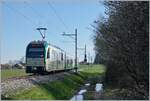 A BAM MBC local train on the way from Biere to Morges by Ballens.