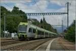 A BLS  Ltschberger  by the stop in Ausserberg.