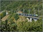 BLS RBe 565 on the  Luegelkinn  Viaduct.