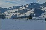 The BLS Goldenpass RE 3115 on the way to Zweisimmen by Boltigen.
05.12.2013