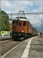 100 years BLS: Ae 6/8 205 in Aussserberg.
07.09.2013