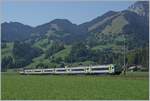 The BLS Re 474II 501 with his RE from Interlaken Ost to Zweisimmen by Boltigen.