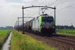 BLS 475 412 hauls a tank train to Trecate (Italy) through Hulten on 9 July 2021.