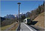 A BLS RABe 535  Lötschberger  on the way to Bern stopping in Weissenbach (in the Simmental).