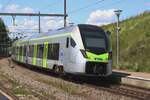 BLS MIKA 528 205 calls at Tägertschi on 18 May 2025