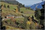 A BLM local train between Grütschalp and Winteregg. 16.10.2018 