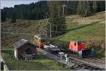 The Winteregg Station with a BLM local train to Mürren and the X 25.