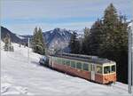 The BLM Be 4/4 N° 22 is betwenn Winteregg to the Grütschalp on the way from Mürren to the Grütschalp.