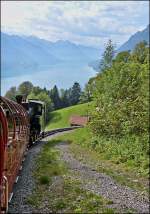 . A BRB steam train is running between Geldried and Planalp on September 27th, 2013.