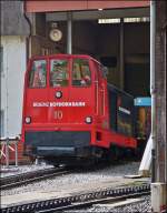 . The BRB diesel engine N 10 photographed in Brienz on September 27th, 2013.