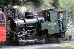 Engine No 6 of Brienz-Rothorn-Bahn, at Brienz, July 31st, 1980.
