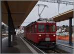 The CJ Bef 4/4 6+41 (ex RhB Arosa Bahn ABe 4/4) in Le Noirmont.