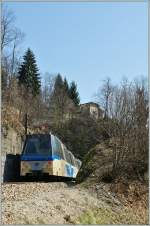 The  Treno Panoramico  on the way to Locarno near Verdasio.
24.03.2011