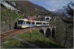 The  Centovalli-Express  near Intragna. 20.03.2014