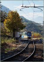 A SSIF Treno Panoramico is arriving at Verigo.