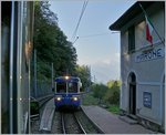 The Ferrovia Vigezzina SSIF ABe 8/8 21 Roma on the way to Re in Marone.
07.10.2016