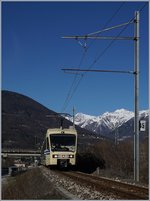 A FART Centovalli-Expess on the way to Locarno is just leaving Domodossola. 
11.03.2017