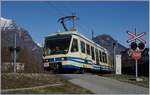 The SSIF ABe 4/6 62 on the way from Locarno to Domodossola by Croppo  11.03.2017