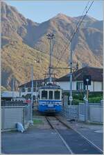 The SSIF ABe 6/6 33  Sempione,  which arrived in Domodossola, returns to the SSIF depot after its return trip to Re.