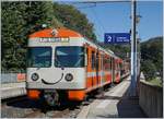 A FLP loacal train on the way to Ponte Tresa in Cappella-Agnuzzo.