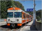 A FLP loacal train on the way to Ponte Tresa in Cappella-Agnuzzo.