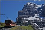 Jungfraubahn Bhe 4/8 218 and 217 near the Eigergletscher Station.