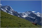 The new Bhe 4/8 221 on the way to the Jungfraujoch.