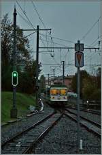 The  Fast Train  45 to Echallens is leaving Chessseaux.
05.11.2013 
