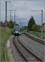 LEB local train in Romanel sur Lausanne.