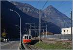 The MC BDeh 4/4 N° 8 between Vernayz MC and Martigny near the old stop La Bâtiaz.
18.11.2018