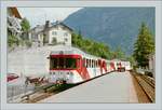 A M-C local train on the way to Châtelard Frontiere in Finhaut.