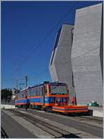 The MG Bhe 4/8 13 on the summit Station Generoso Vetta. 
27.09.2018