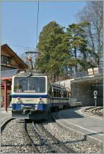 Rochers de Naye train by the stop in Glion. 
26.03.2012