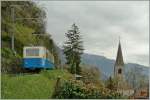 The Rochers de Naye Bhe 2/4 203 on the way to Caux by Les Planches (Montreux). 
05.04.2012