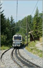 On the way to the summit: Rochers de Naye Beh 4/8 301 and 302 by Crt-d'y-Bau.
14. 08.2012   