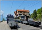Two MGN trains are meeting in Caux on May 26th, 2012.