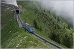 The Bhe 2/4 207 over Jaman near the Rochers de Naye.
03.07.2016