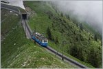 The Bhe 2/4 207 over Jaman near the Rochers de Naye.