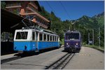 The Bhe 2/4 203 and the Bhe 4/8 303 in Caux.
03.06.2016