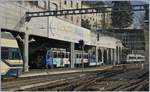 Rochers de Naye Beh 4/8 302 and 301 in Montreux.