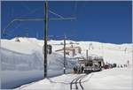 The Rochers de Naye Bhe 4/8 301 on Rochers de Naye Station.