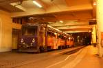 A Rochers de Nayes train in Montreux in the early morning.