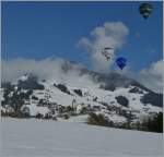 MOB ABDe 8/8 by the Ballon-Festival in Chateau d'Oex.