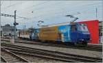 Ge 4/4 (Serie 8000) AND Ge 4/4 (Serie 6000) in Montreux. 
04.09.2014